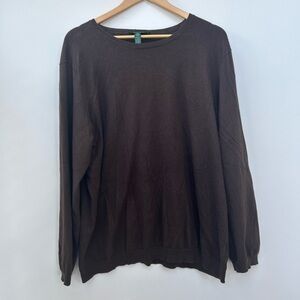 Lauren Ralph Lauren Women’s 3x Plus Size Silk Blend Lightweight Brown Sweater